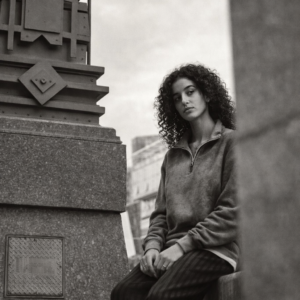 quarter zipper print